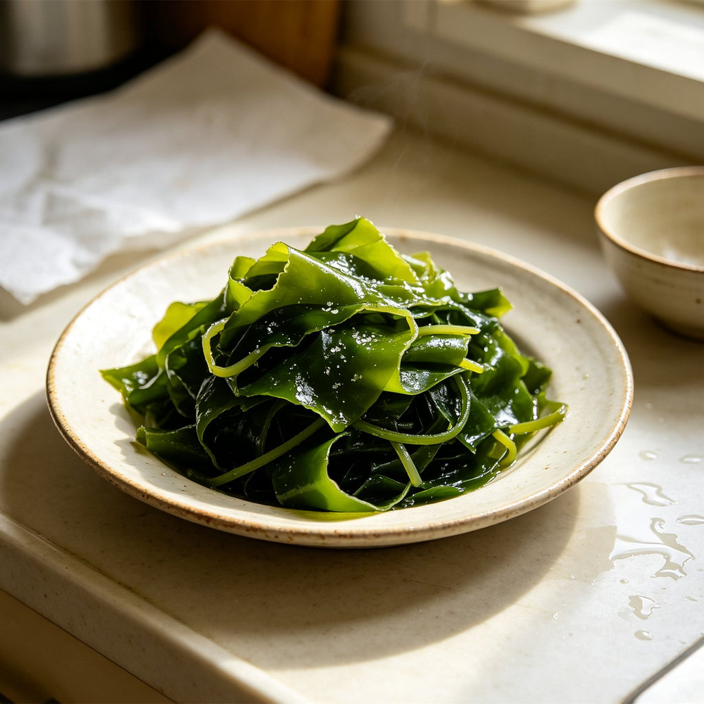 Fresh Green Seaweed Salad Sheets