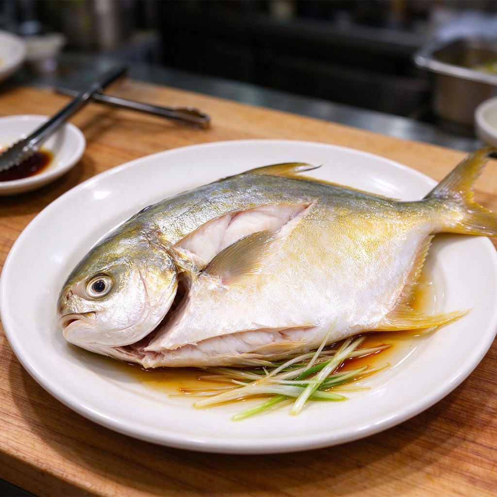 Fresh Whole Golden Pomfret Fish