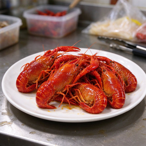 Cooked Whole Crawfish Ready To Eat
